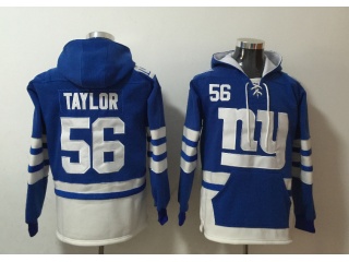 New York Giants #56 Lawrence Taylor Hoodies Blue 