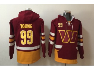 Washington Commanders #99 Chase Young Hoodies Red