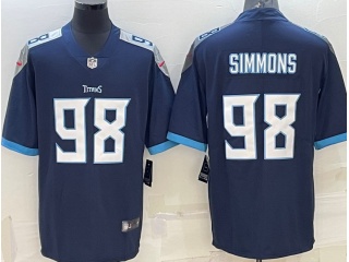 Tennessee Titans #98 Jeffery Simmons Limited Jersey Dark Blue