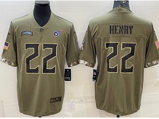 Tennessee Titans #22 Derrick Henry 2022 Salute To Service Jersey Green