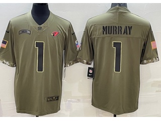 Arizona Cardinals #1 Kyler Murray 2022 Salute To Service Jersey Green