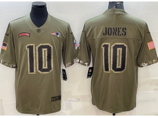 New England Patriots #10 Mac Jones 2022 Salute To Service Jersey Green