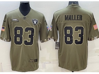 Las Vegas Raiders #83 Darren Waller 2022 Salute To Service Jersey Green 