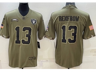 Las Vegas Raiders #13 Hunter Renfrow 2022 Salute To Service Jersey Green