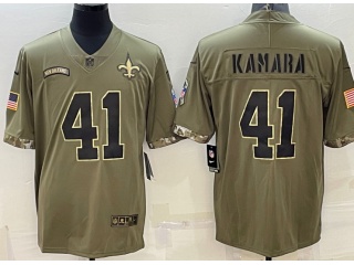 New Orleans Saints #41 Alvin Kamara 2022 Salute To Service Jersey Green