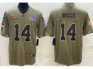 Buffalo Bills #14 Stefon Diggs 2022 Salute To Service Jersey Green