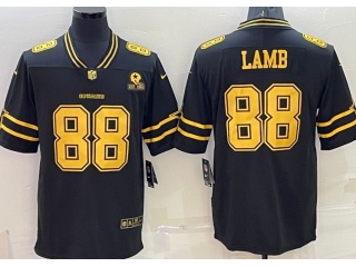 Dallas Cowboys #88 CeeDee Lamb 3rd Limited Jersey Black Golden