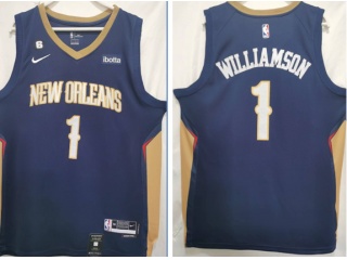 Nike New Orleans Pelicans #1 Zion Williamson 2022-23 Jersey Blue
