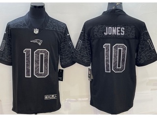 New England Patriots #10 Mac Jones RFLCTV Limited Jersey Black 