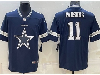 Dallas Cowboys #11 Micah Parsons With Big Logo Limited Jersey Blue 