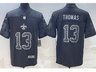 New Orleans Saints #13 Michael Thomas RFLCTV Limited Jersey Black 
