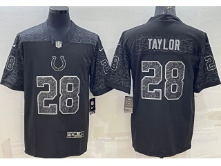Indianapolis Colts #28 Jonathan Taylor RFLCTV Limited Jersey Black