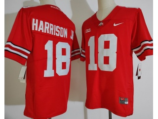 Ohio State Buckeyes #18 Marvin Harrison Jr Limited College Football Jersey Red