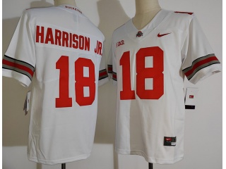 Ohio State Buckeyes #18 Marvin Harrison Jr Limited College Football Jersey White 