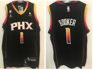 Jordan Phoenix Suns #1 Devin Booker 2022-23 Jersey Black