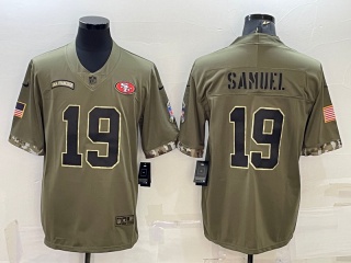 San Francisco 49ers #19 Deebo Samuel 2022 Salute To Service Jersey Green