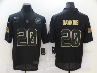 Philadelphia Eagles #20 Brian Dawkins Salute To Service Jersey Black