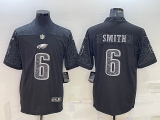 Philadelphia Eagles #6 DeVonta Smith RFLCTV Limited Jersey Black