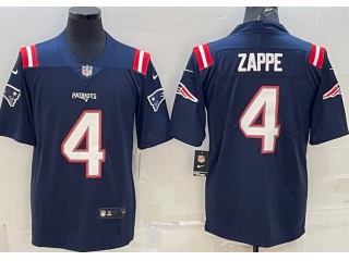 New England Patriots #4 Bailey Zappe Limited Jersey Blue