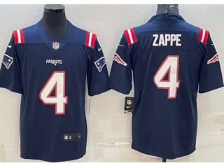 New England Patriots #4 Bailey Zappe Limited Jersey Blue 