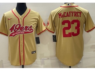 San Francisco 49ers #23 Christian Mccaffrey Baseball Jersey Gold