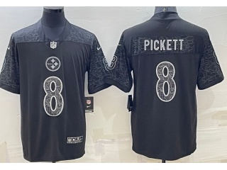 Pittsburgh Steelers #8 Kenny Pickett RFLCTV Limited Jersey Black