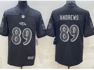 Baltimore Ravens #89 Mark Andrews RFLCTV Limited Jersey Black 