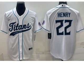Tennessee Titans #22 Derrick Henry Baseball Jersey White