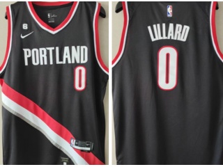 Nike Portland Trail Blazers #0 Damian Lillard 2022-23 Jersey Black