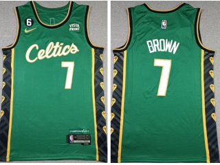 Boston Celtics #7 Jaylen Brown 2022-2023 City Jerseys Green