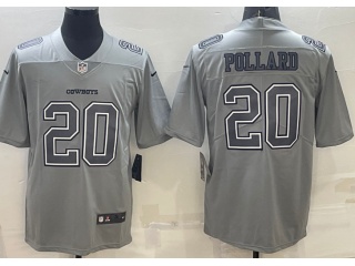 Dallas Cowboys #20 Tony Pollard Atmosphere Jersey Grey