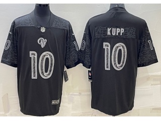 Los Angeles Rams #10 Cooper Kupp RFLCTV Limited Jersey Black