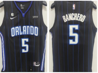 Nike Orlando Magic #5 Paolo Banchero 2022-23 Season Jersey Black