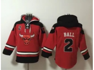 Chicago Bulls #2 Lonzo Ball Hoodies Red