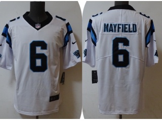 Carolina Panthers #6 Baker Mayfield Limited Jersey White