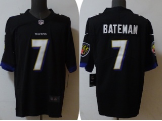 Baltimore Ravens #7 Rashod Bateman Vapor ​Limited Jersey Black