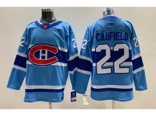 Adidas Montreal Canadiens #22 Cole Caufield 2023 Reverse Jersey Baby Blue
