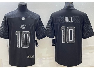 Miami Dolphins  #10 Tyreek Hill RFLCTV Limited Jersey Black