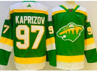 Minnesota Wild #97 Kirill Kaprizov 2023 Reverse Jersey Green 