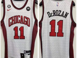 Nike Chicago Bulls #11 DeMar Derozan 2022-23 City Jersey White