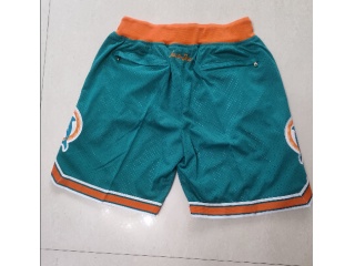 Miami Dolphins With Orange Dolphin Just Don Shorts Green