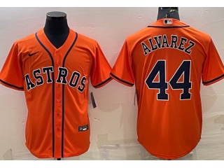 Nike Houston Astros #44 Yordan Alvarez Cool Base Jersey Orange 