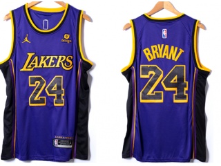 Jordan Los Angeles Lakers #24 Kobe Bryant 2022-23 Jersey Purple