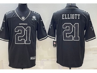Dallas Cowboys #21 Ezekiel Elliott Lights 2.0 Limited Jersey Black