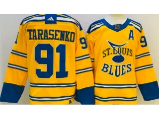 Adidas St.Louis Blues #91 Vladimir Tarasenko 2023 Reverse Jersey Yellow