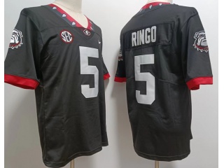 Georgia Bulldogs #5 Kelee Ringo Limited Jersey Black