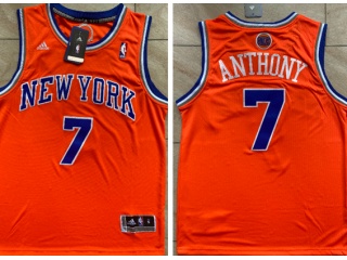 New York Knicks #7 Carmelo Anthony Jersey Orange