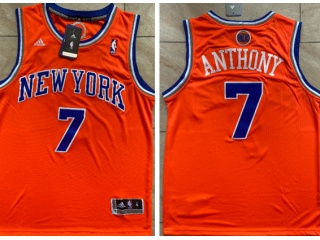 New York Knicks #7 Carmelo Anthony Jersey Orange 