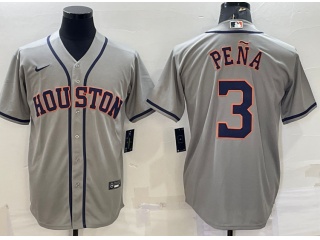 Nike Houston Astros #3 Jeremy Pena Cool Base Jersey Grey