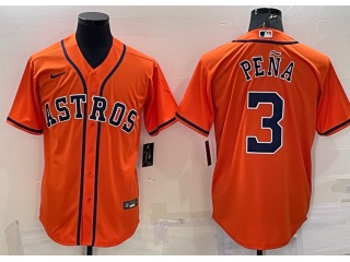 Nike Houston Astros #3 Jeremy Pena Cool Base Jersey Orange 